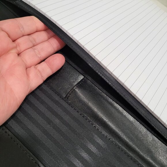 Case It Black Faux Leather Padfolio with Notepad Multi-Slot Organizer & Pockets - Picture 5 of 9